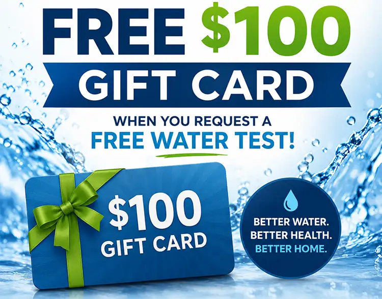 free 100 dollar gift card with free water test